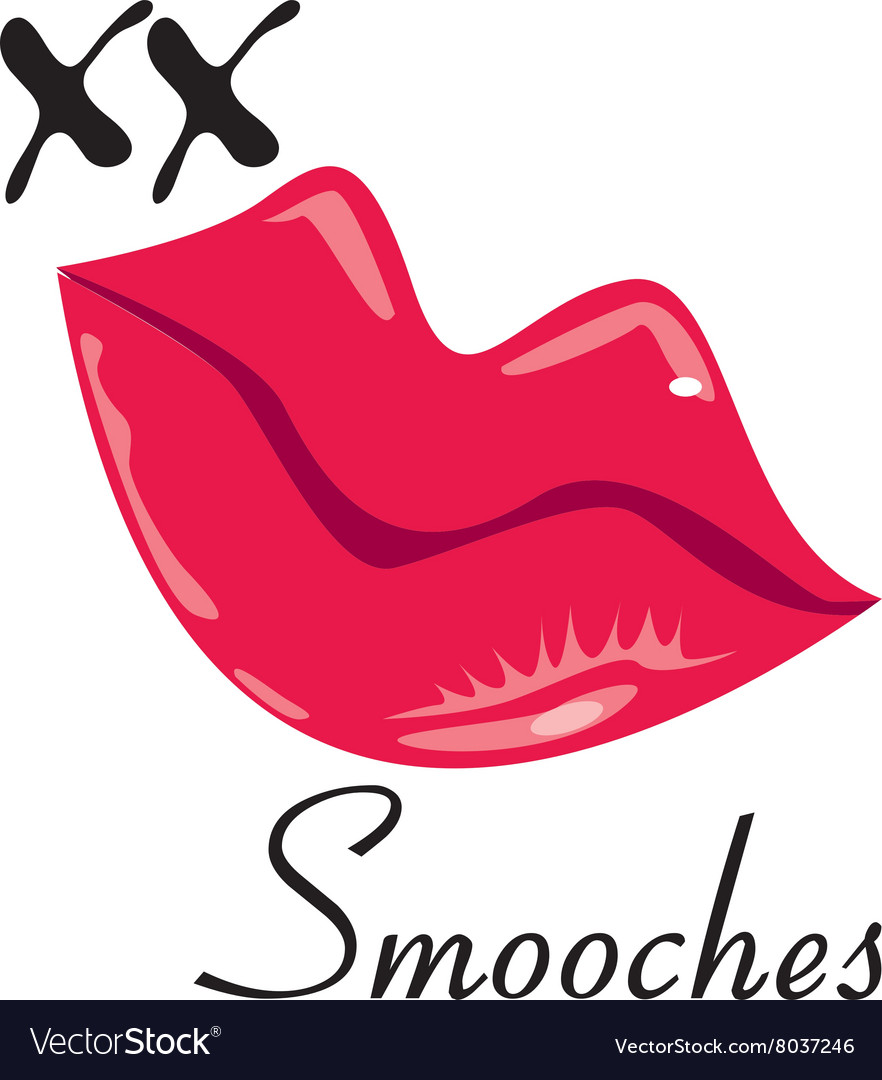 Red lips smooches Royalty Free Vector Image VectorStock
