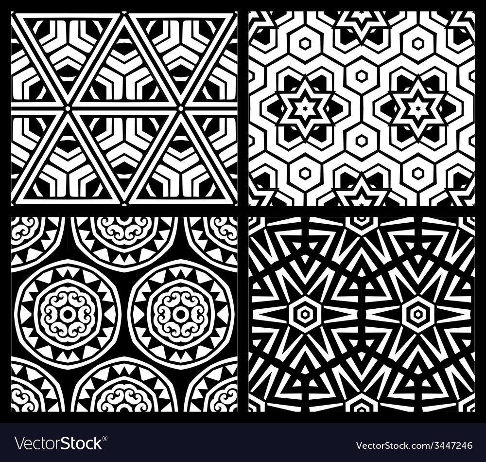 Set of seamless geometric patterns