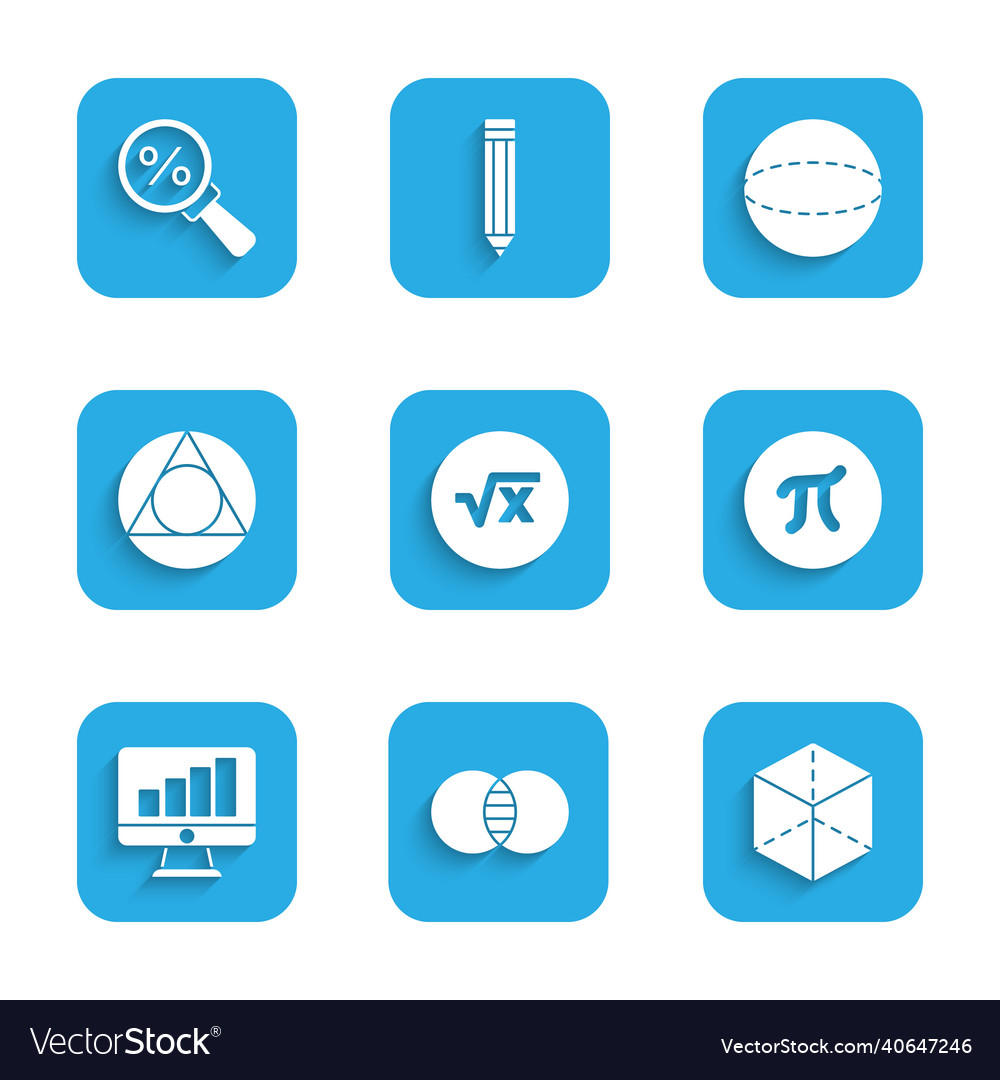 Set square root of x glyph mathematics sets vector image Set square root of x glyph mathematics sets