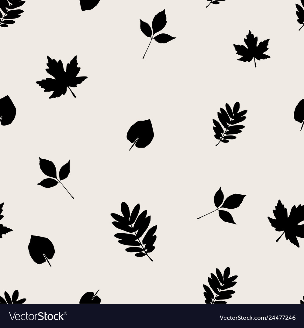 Simple leaf shape seamless pattern autumn