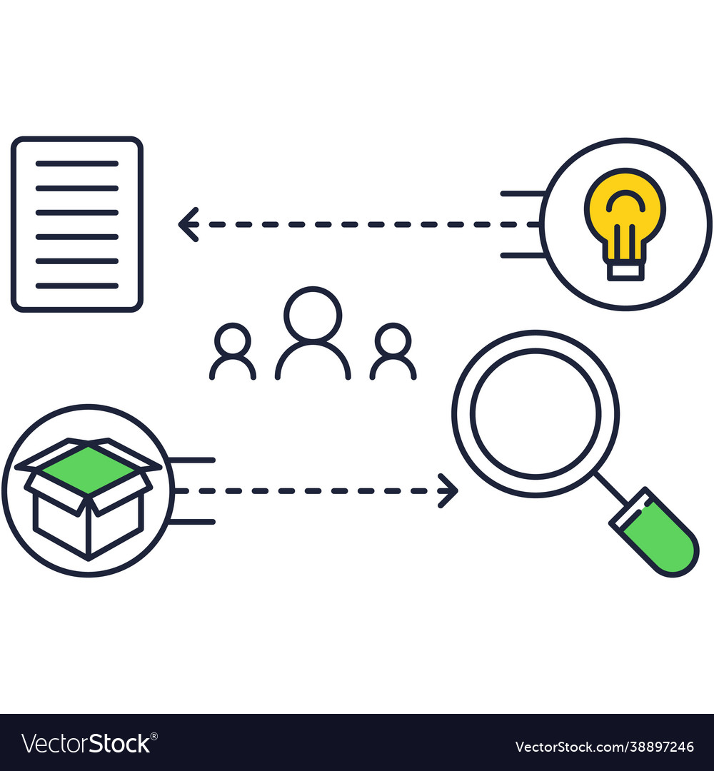 Startup project plan creation workflow icon