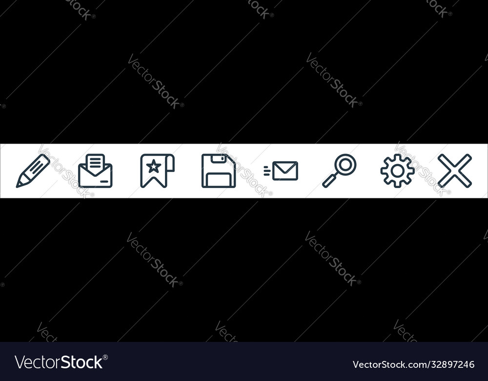 Ui line icons linear set quality vector image Ui line icons linear set quality