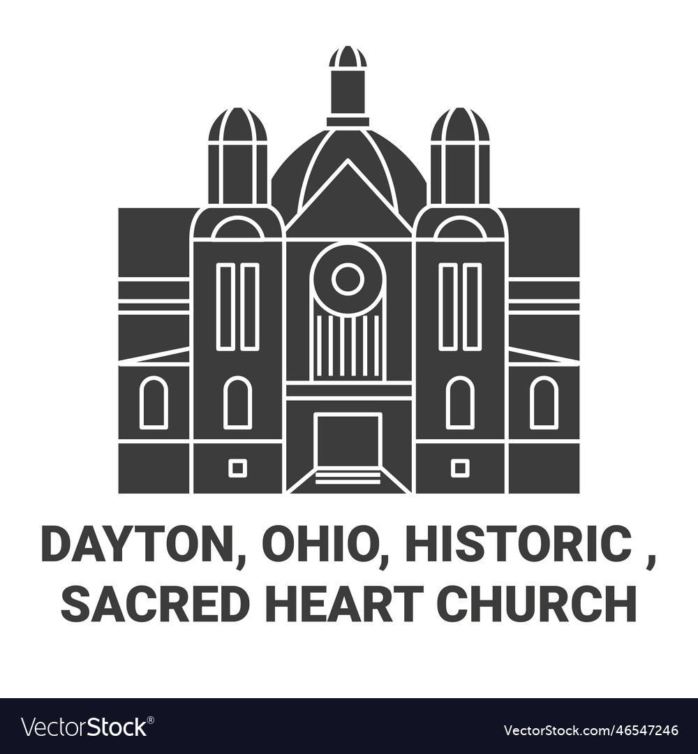 United states dayton ohio historic sacred Vector Image