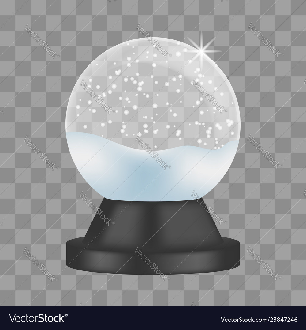 Winter Snowglobe Icon Realistic Style Royalty Free Vector