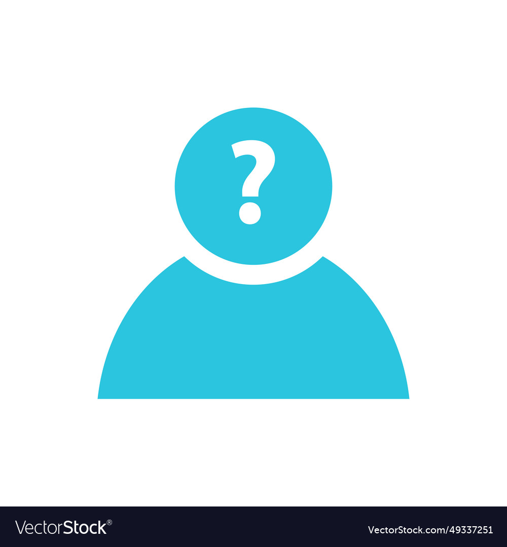 Avatar icon guess who user Royalty Free Vector Image