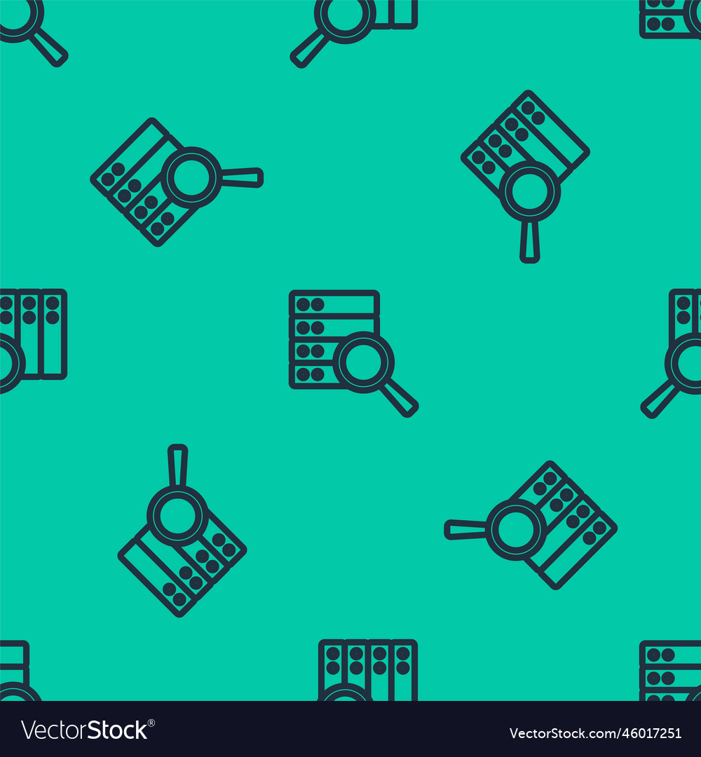 Blue line server data web hosting icon isolated vector image Blue line server data web hosting icon isolated