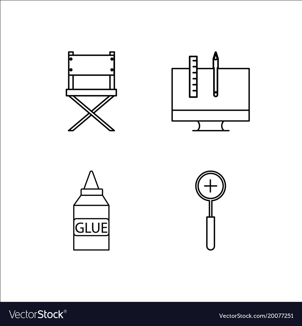 Design and studio simple linear icon setsimple