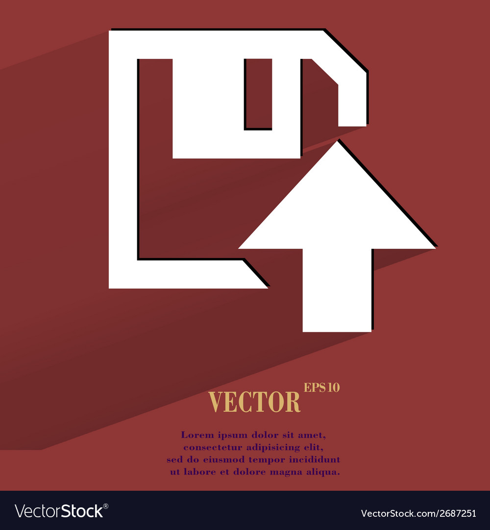 Floppy disk upload flat modern web button