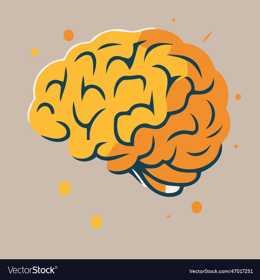 Human brain nervous system logo Royalty Free Vector Image