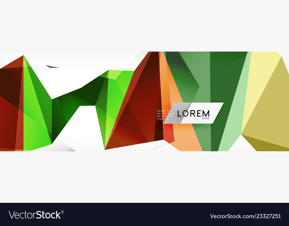 Mosaic triangular low poly style abstract
