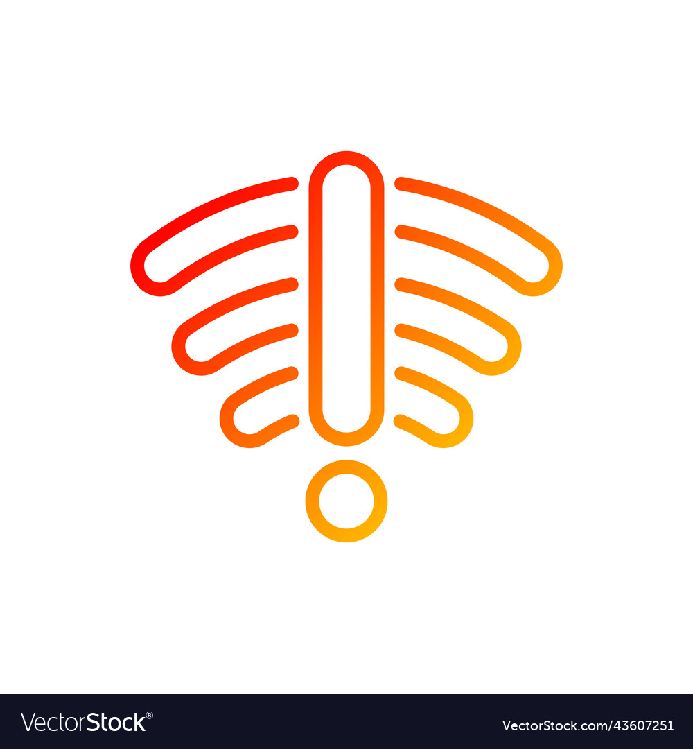 No internet connection pixel perfect gradient vector image No internet connection pixel perfect gradient