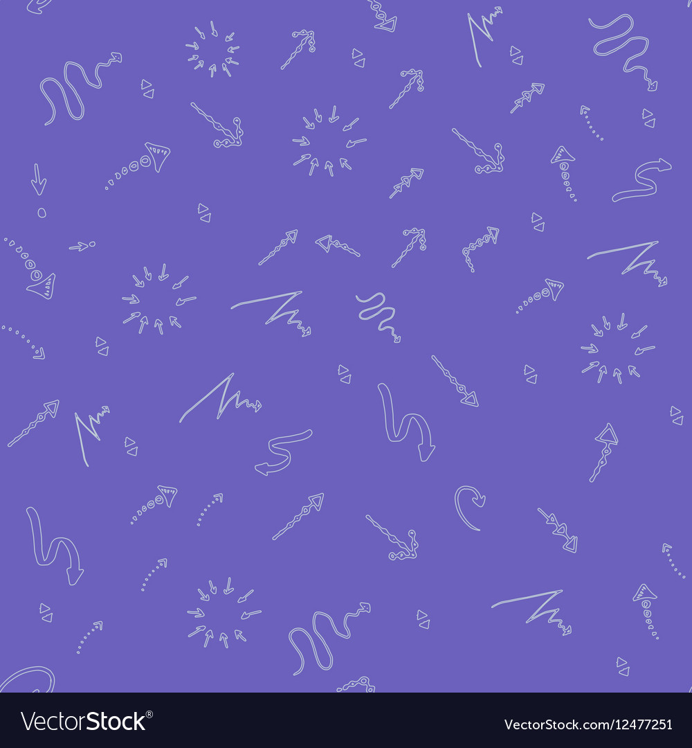 Seamless doodle ink pointer and arrow pattern
