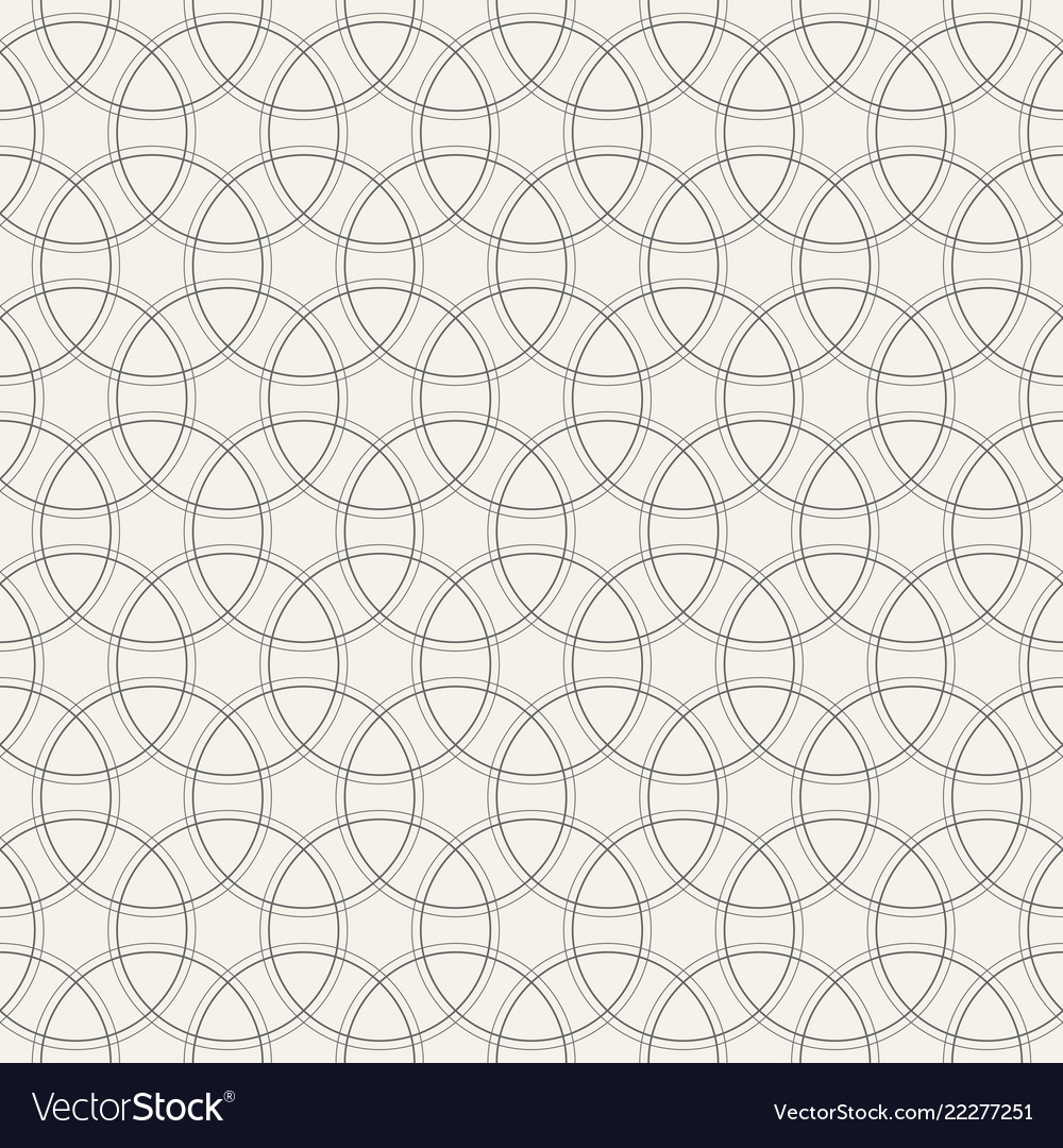 Seamless pattern with intersecting circles vector image Seamless pattern with intersecting circles