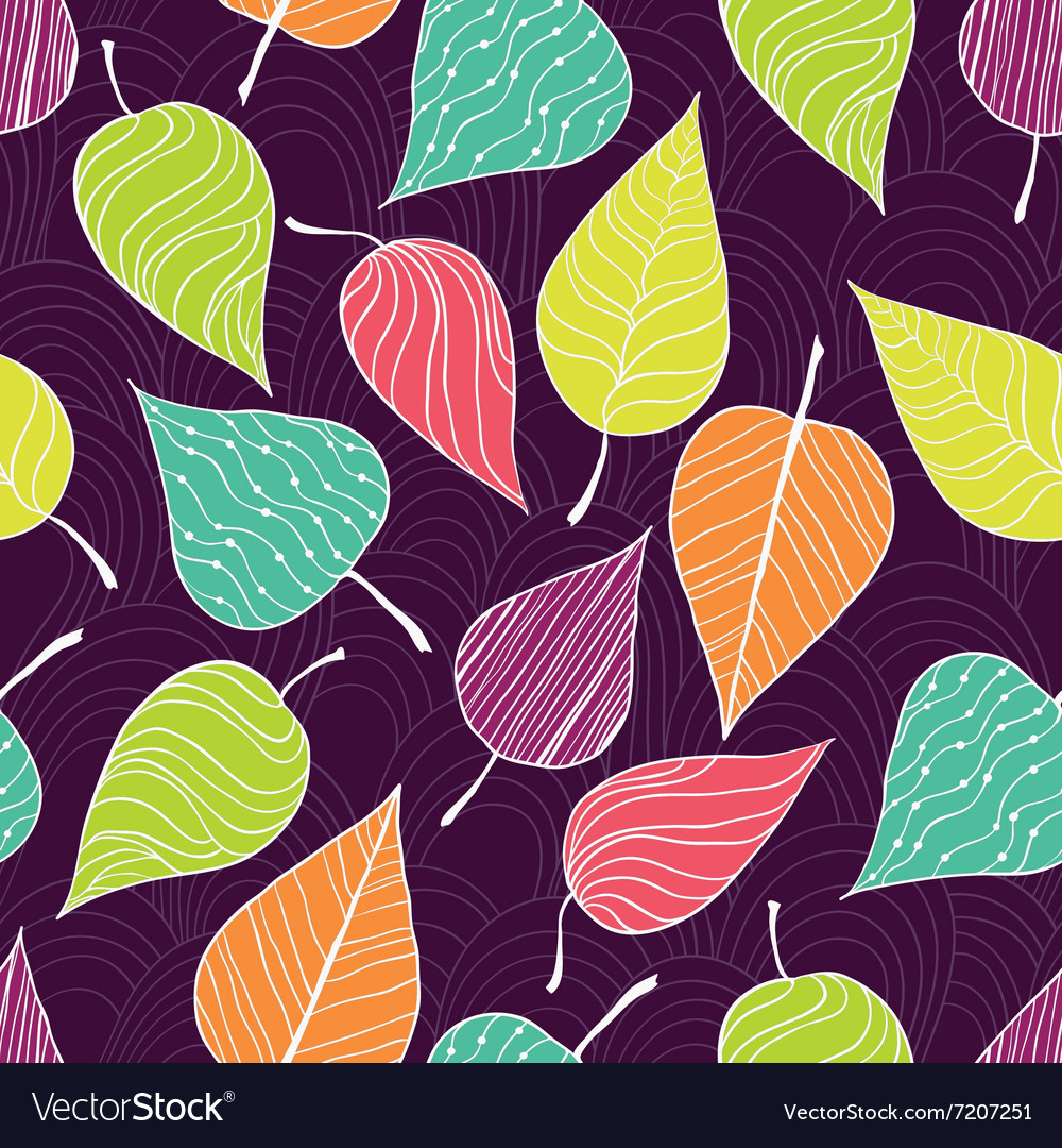Seamless pattern with leaf