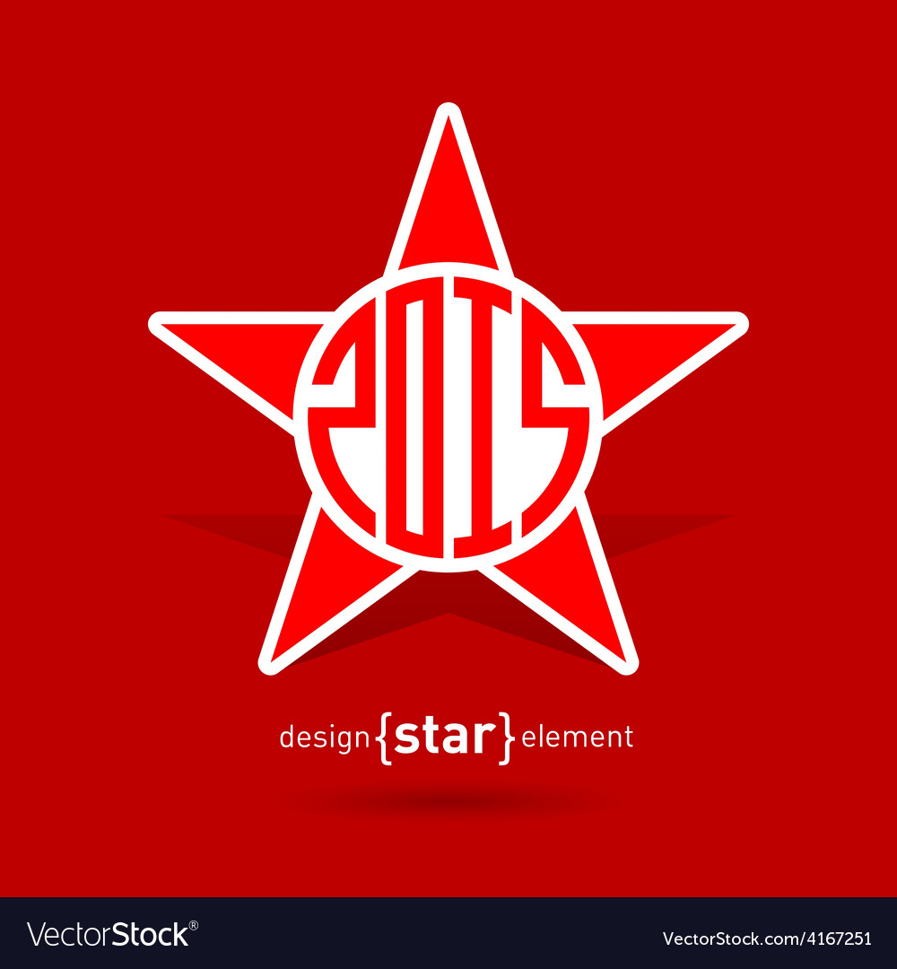 Star with new year date abstract design element