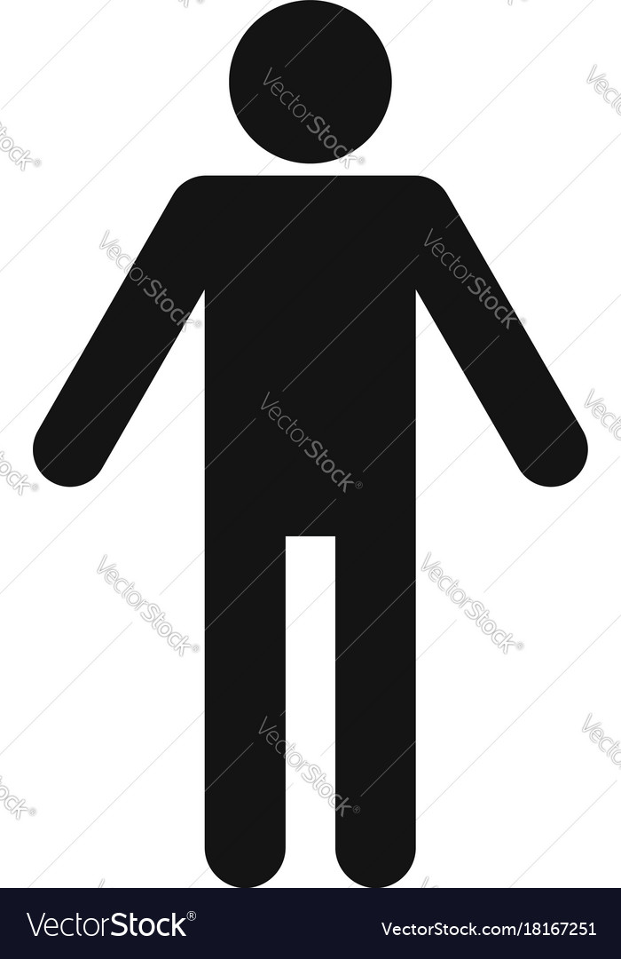 Premium Vector  Simple vector stick man stickman stand isolated on white