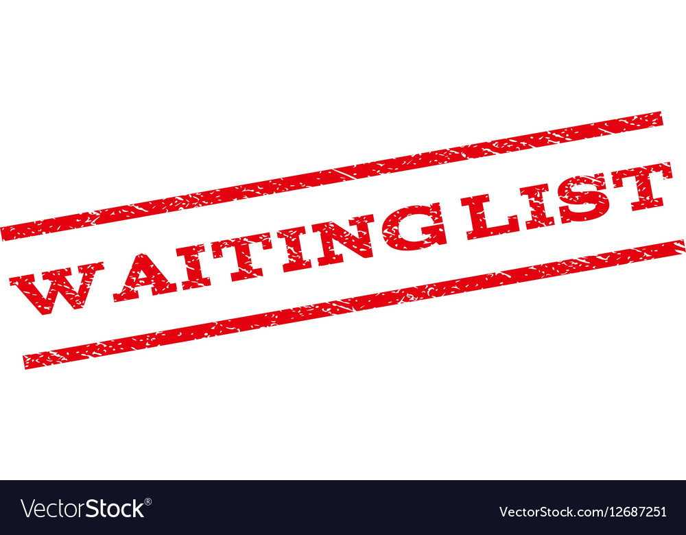 Waiting list watermark stamp Royalty Free Vector Image