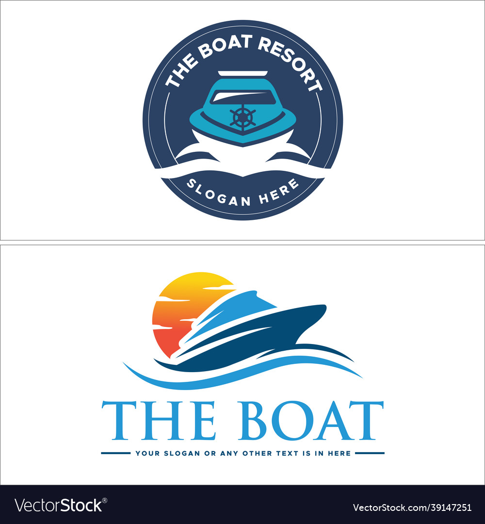 Yacht logo template design travel recreation