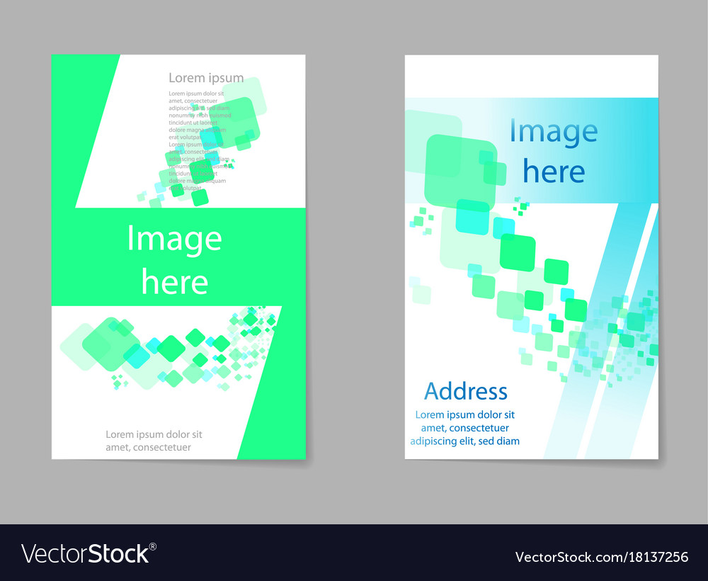 Abstract composition business card set box block