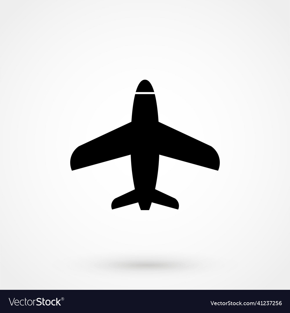 Airplane icon in trendy flat style isolated