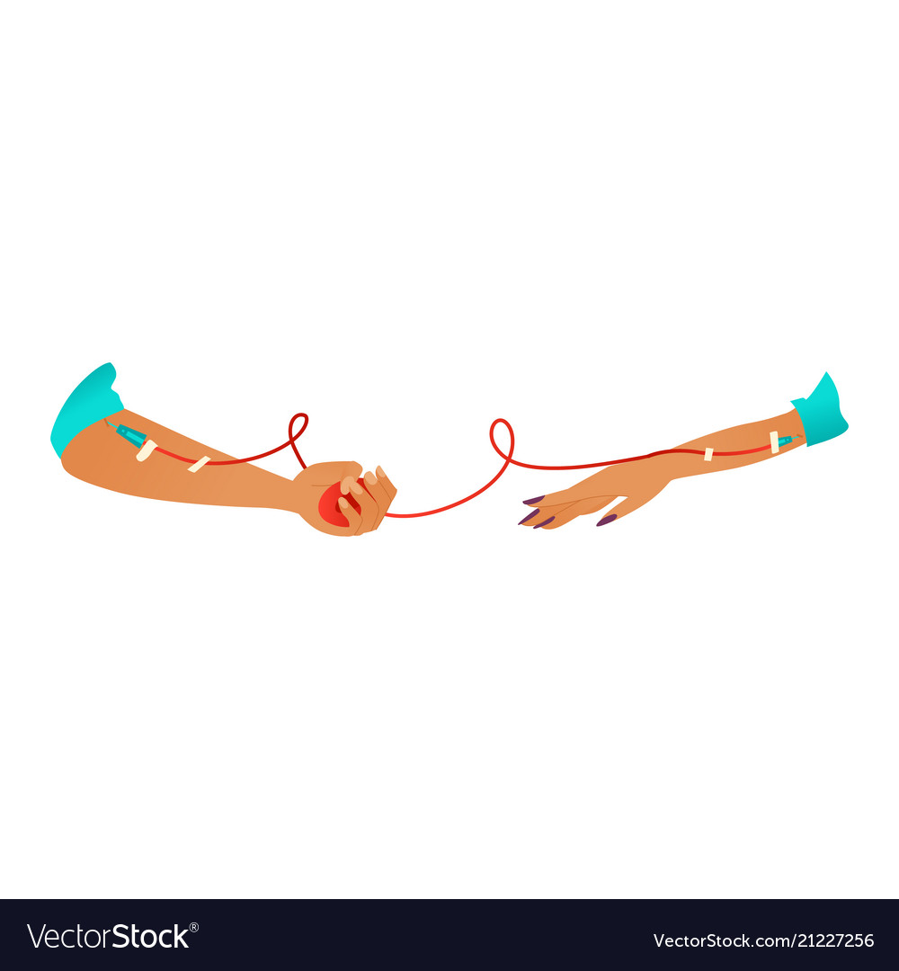 Blood transfusion cartoon icon - giving Royalty Free Vector Blood transfusion cartoon icon - giving Royalty Free Vector