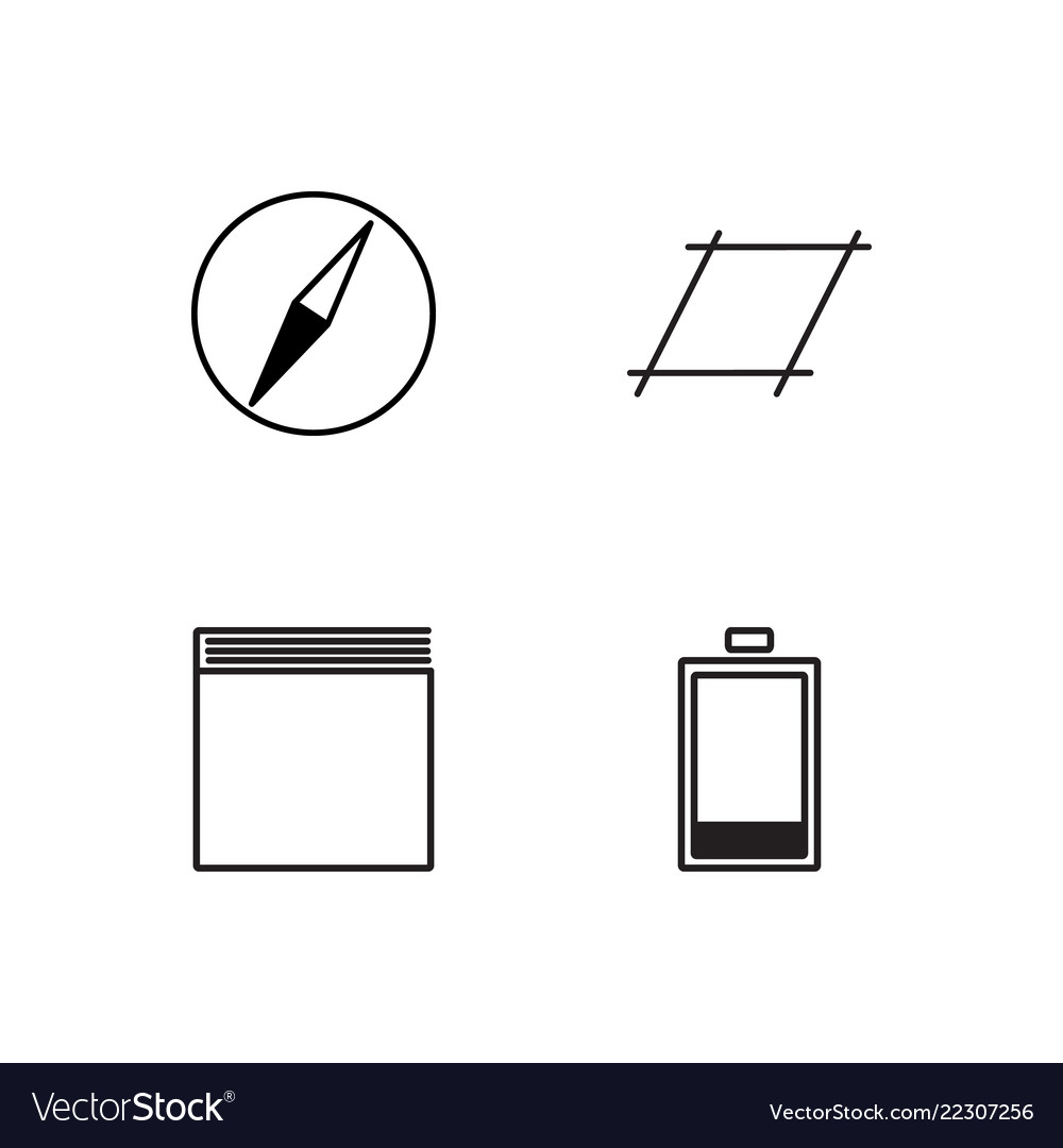 Business simple outlined icons set