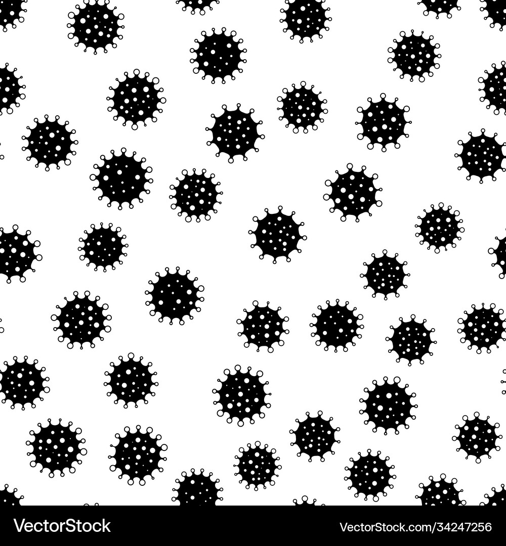 Coronavirus seamless background pattern Royalty Free Vector
