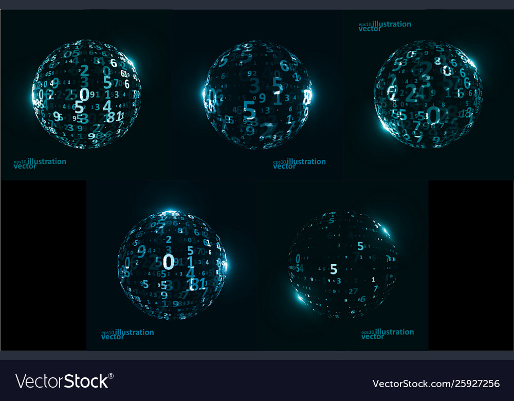 Digital code background Vector Image Digital code background