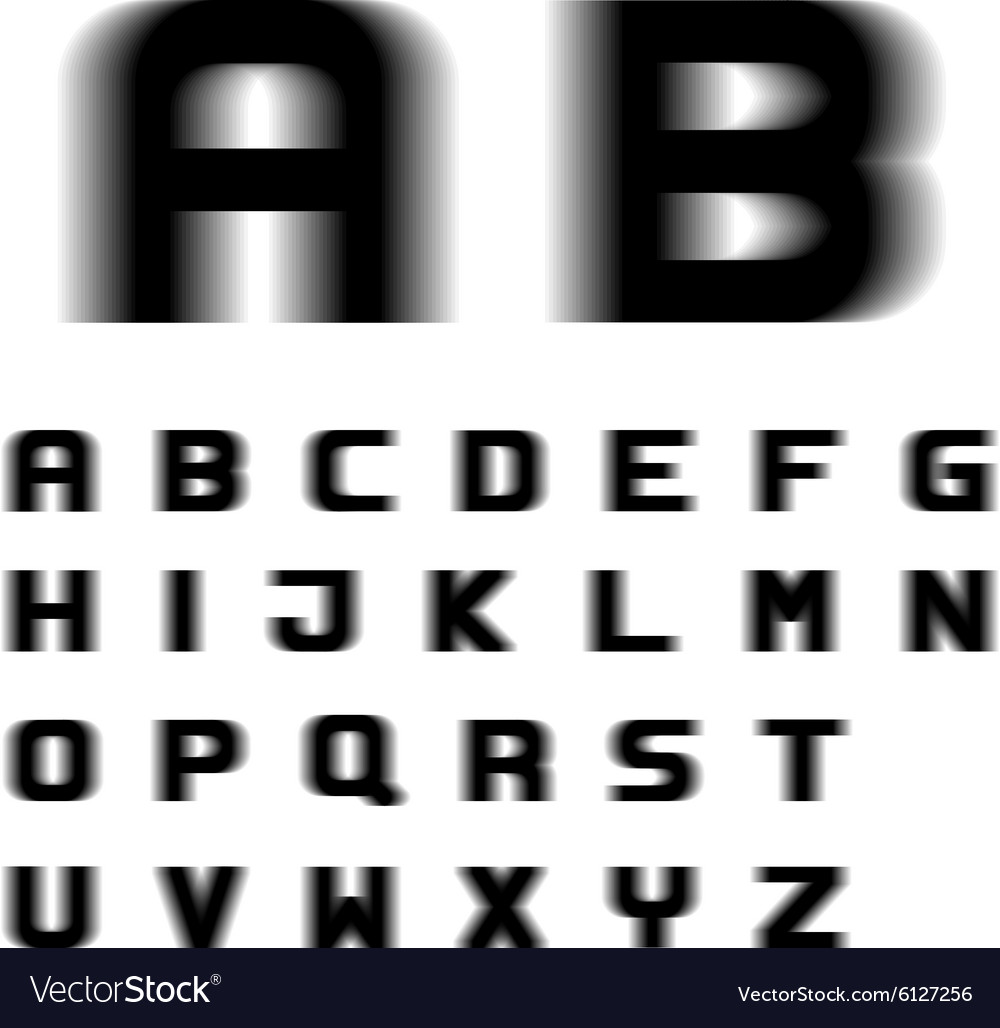 Dynamic Speed Blur Font - Alphabet Letters
