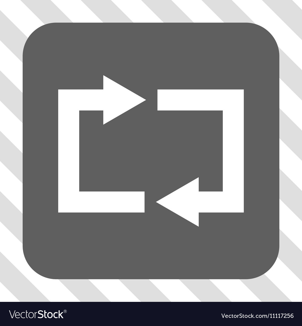 Exchange arrows rounded square button