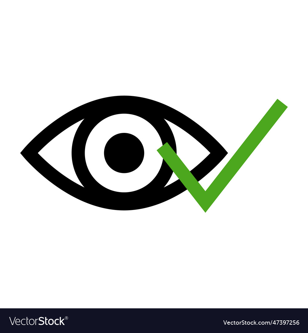 Eye and check mark or visible