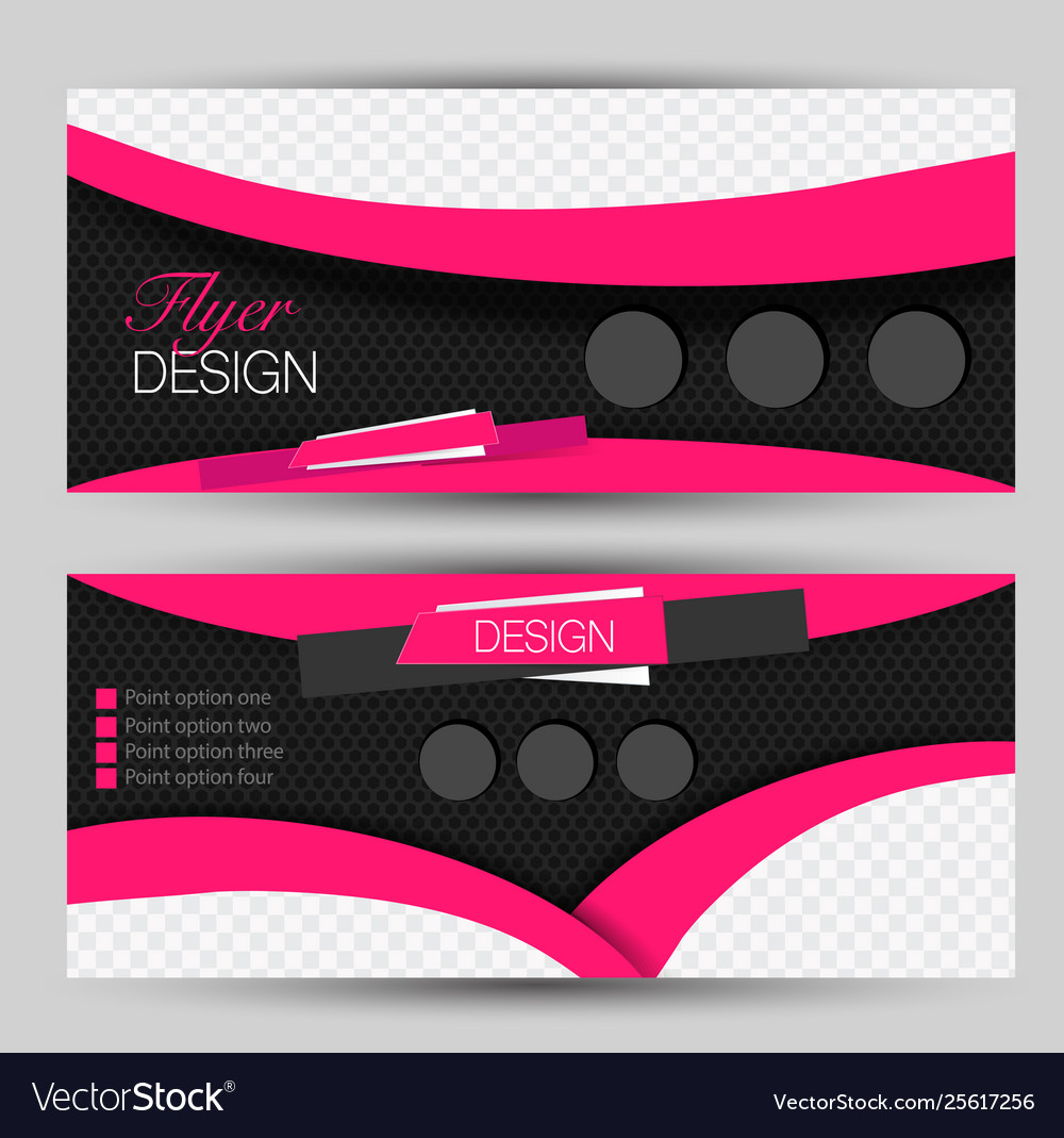 Flyer banner or web header template set