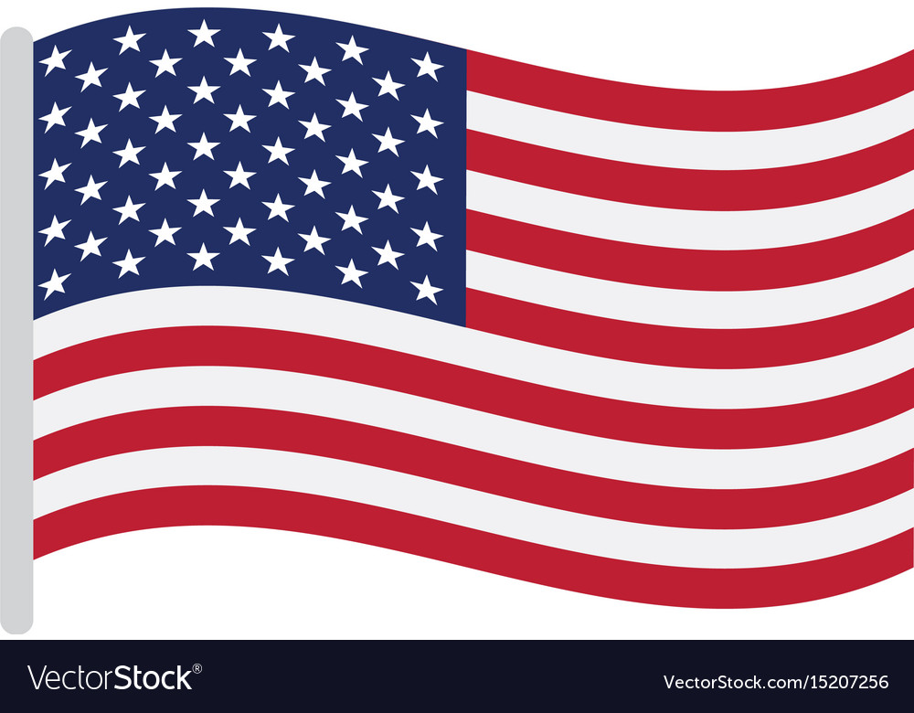 Isolierte amerikanische Flagge