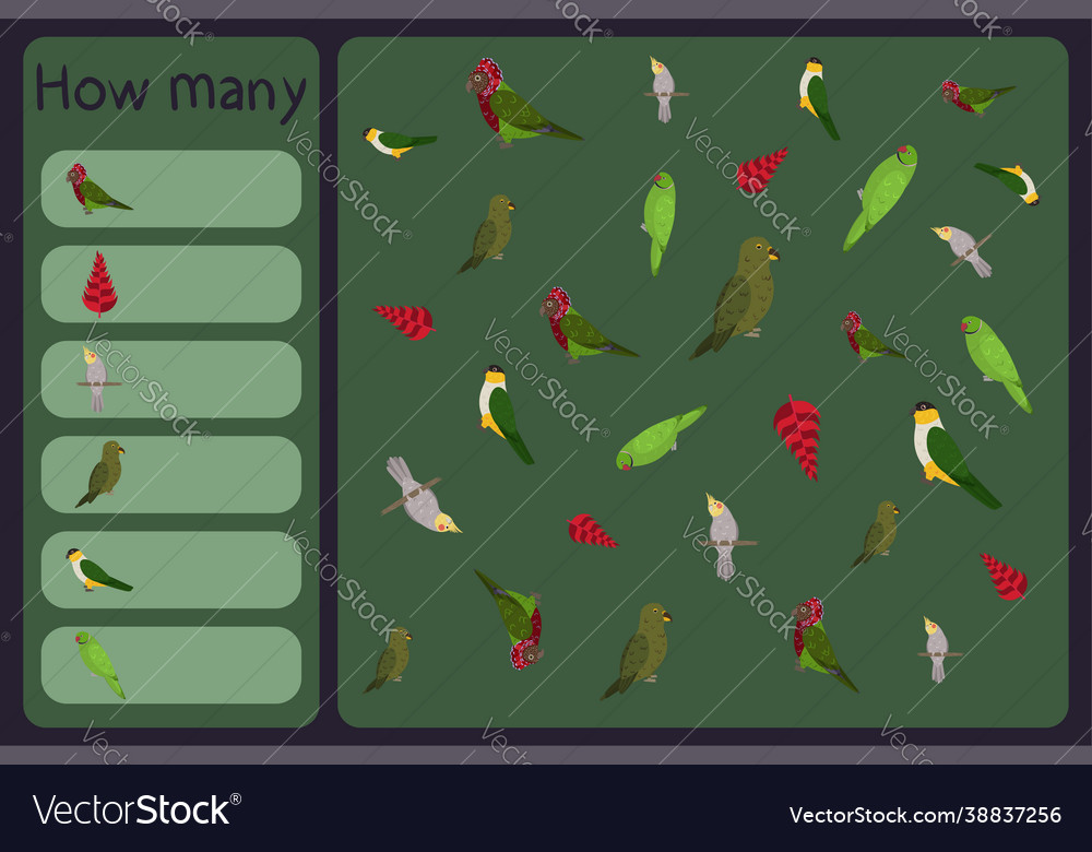 Kids mathematical mini game - count how many