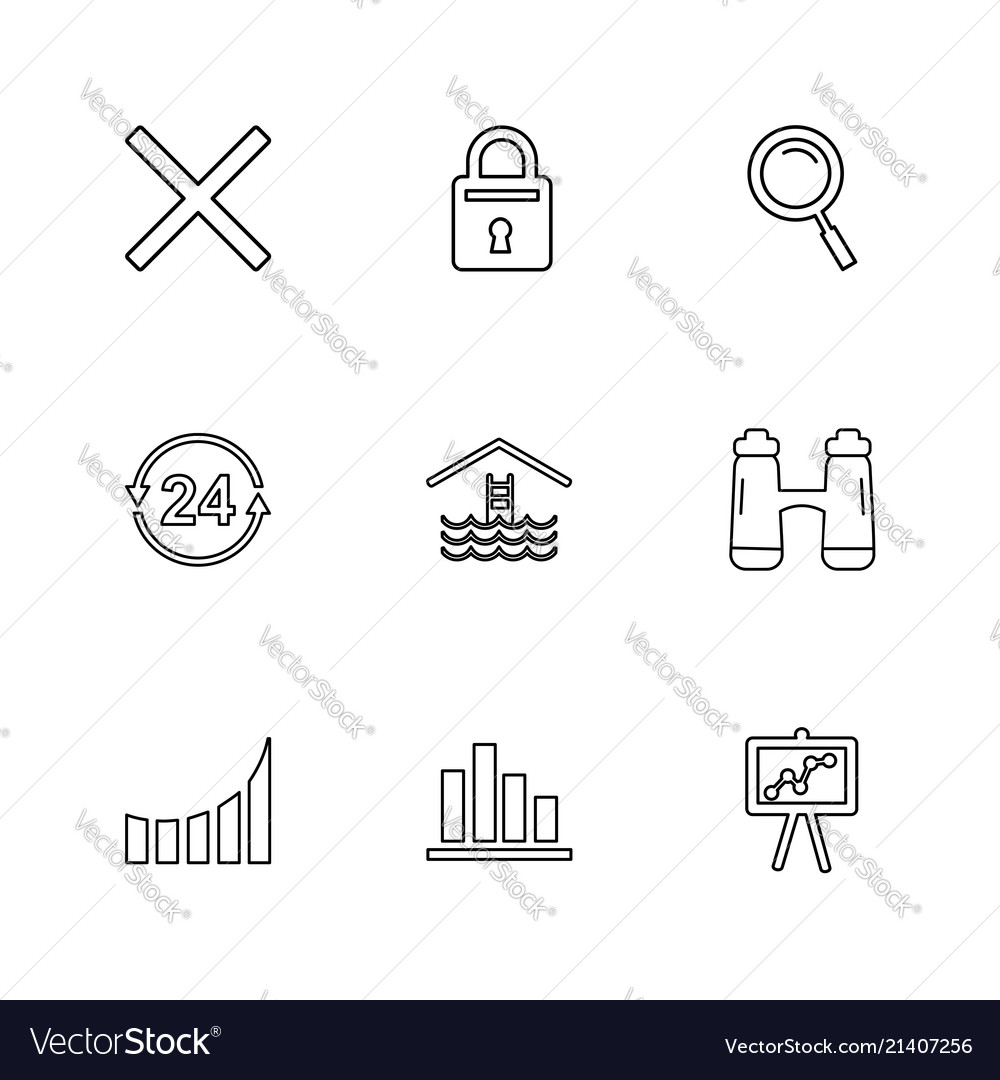 Lock search cross chart graph percentage