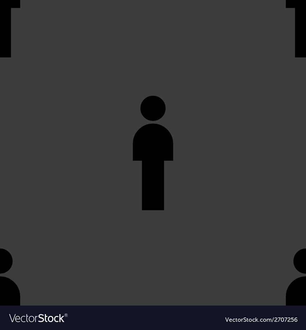 Man restroom web icon flat design seamless pattern