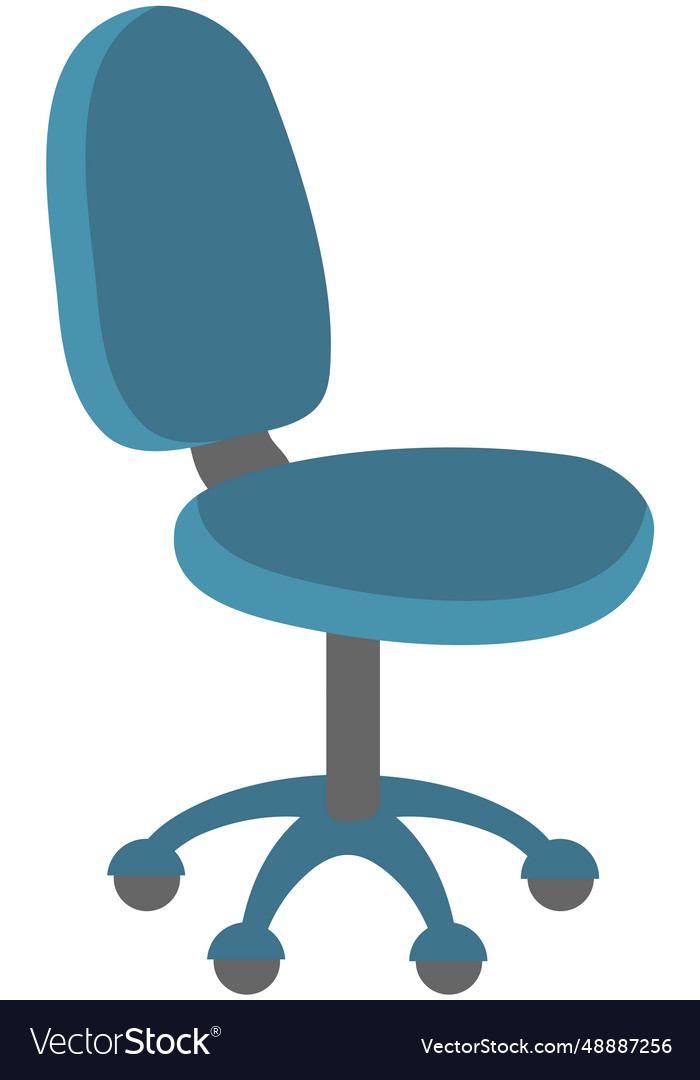 Office blue cartoon style comfortable wheelchair