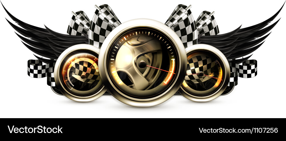 Racing emblem Royalty Free Vector Image - VectorStock