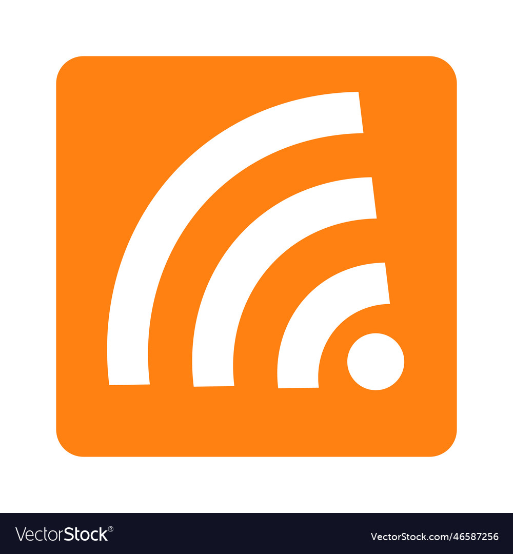 Rss icon or really simple syndication Vector Image Rss icon or really simple syndication