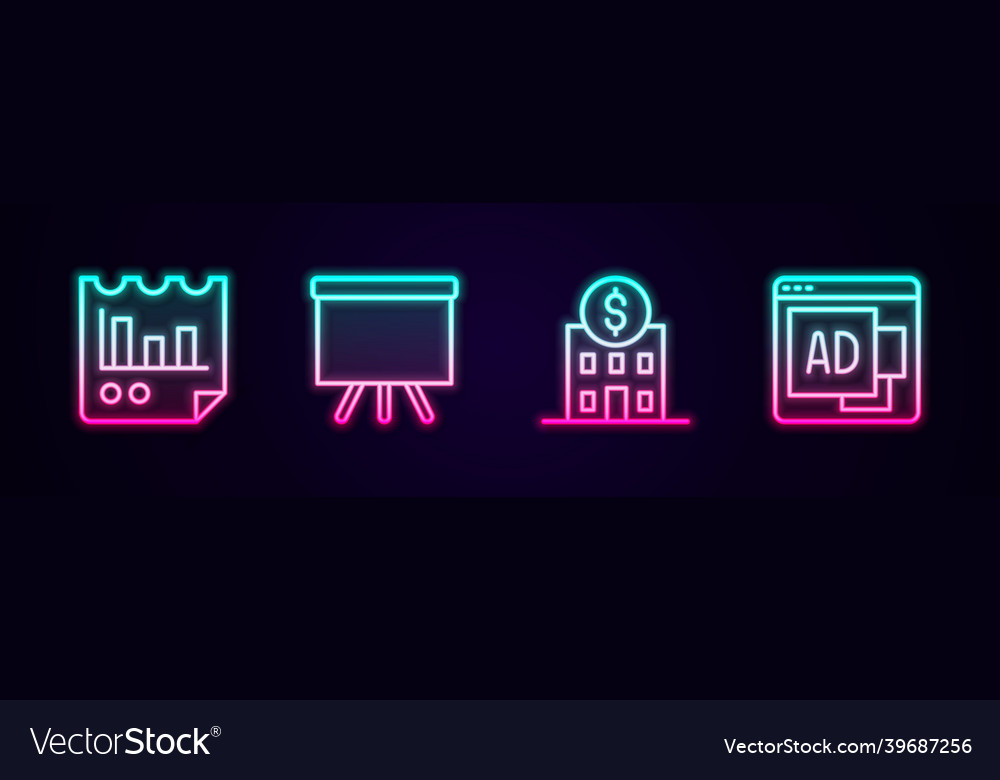 Set line document with graph chart chalkboard vector image Set line document with graph chart chalkboard