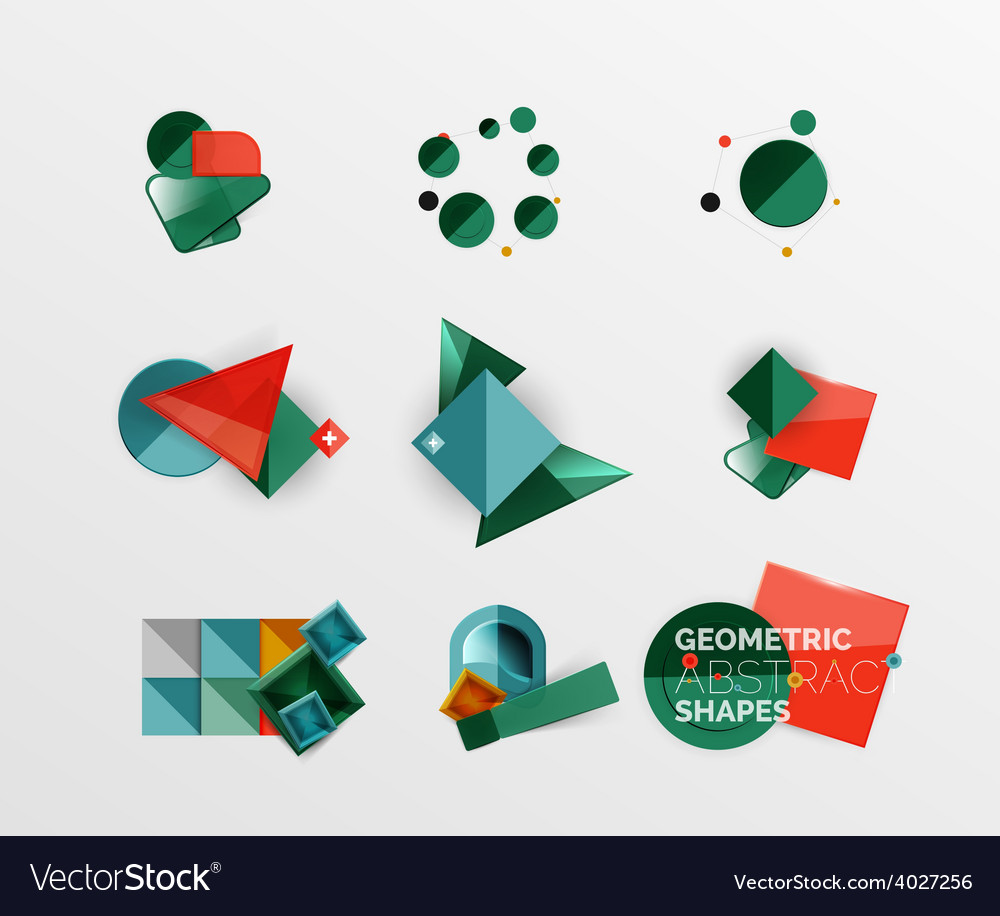 Set of abstract geometric shape icons