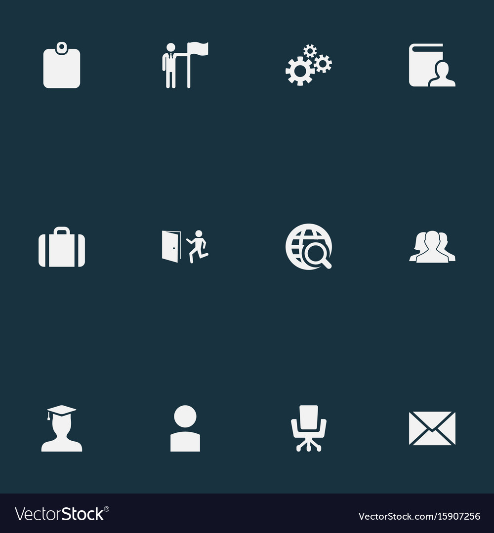 Set of simple icons element