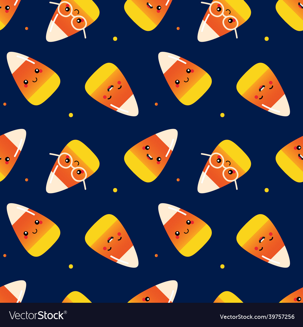 Smiling candy corn halloween sweets pattern