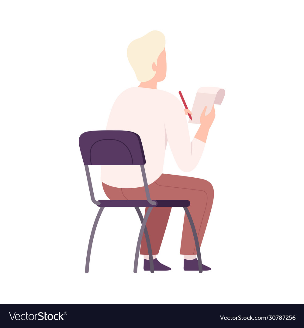 Student Taking Notes in Class