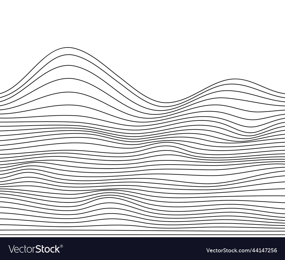 Swaying mountain landscape texture lines Vector Image