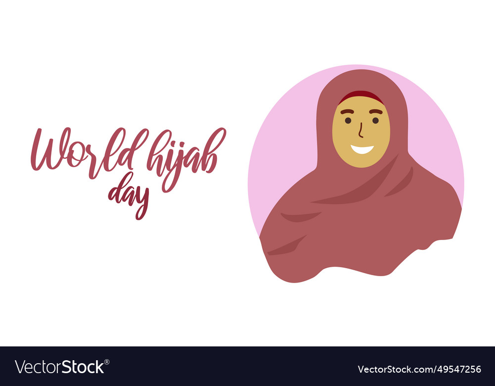 World hijab day february 1 popular holiday Vector Image