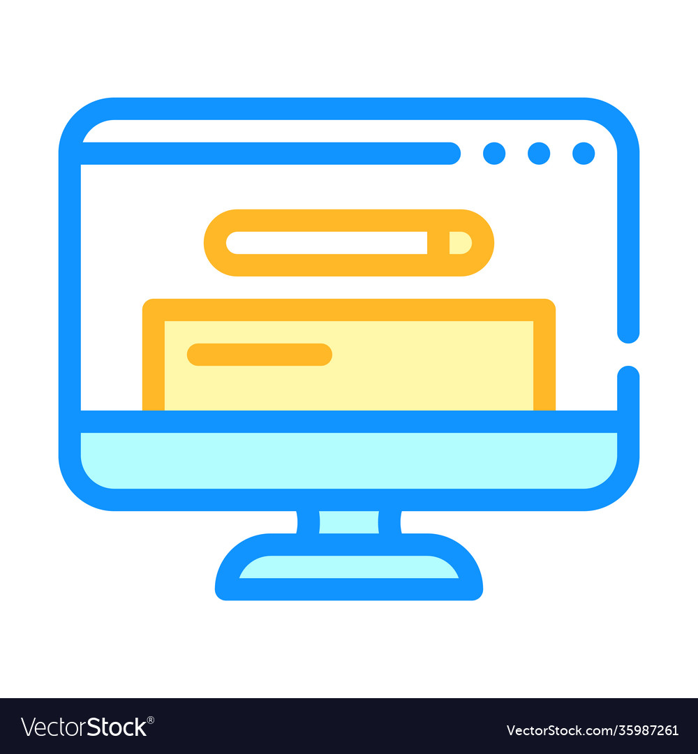 Browser search operating system color icon vector image Browser search operating system color icon