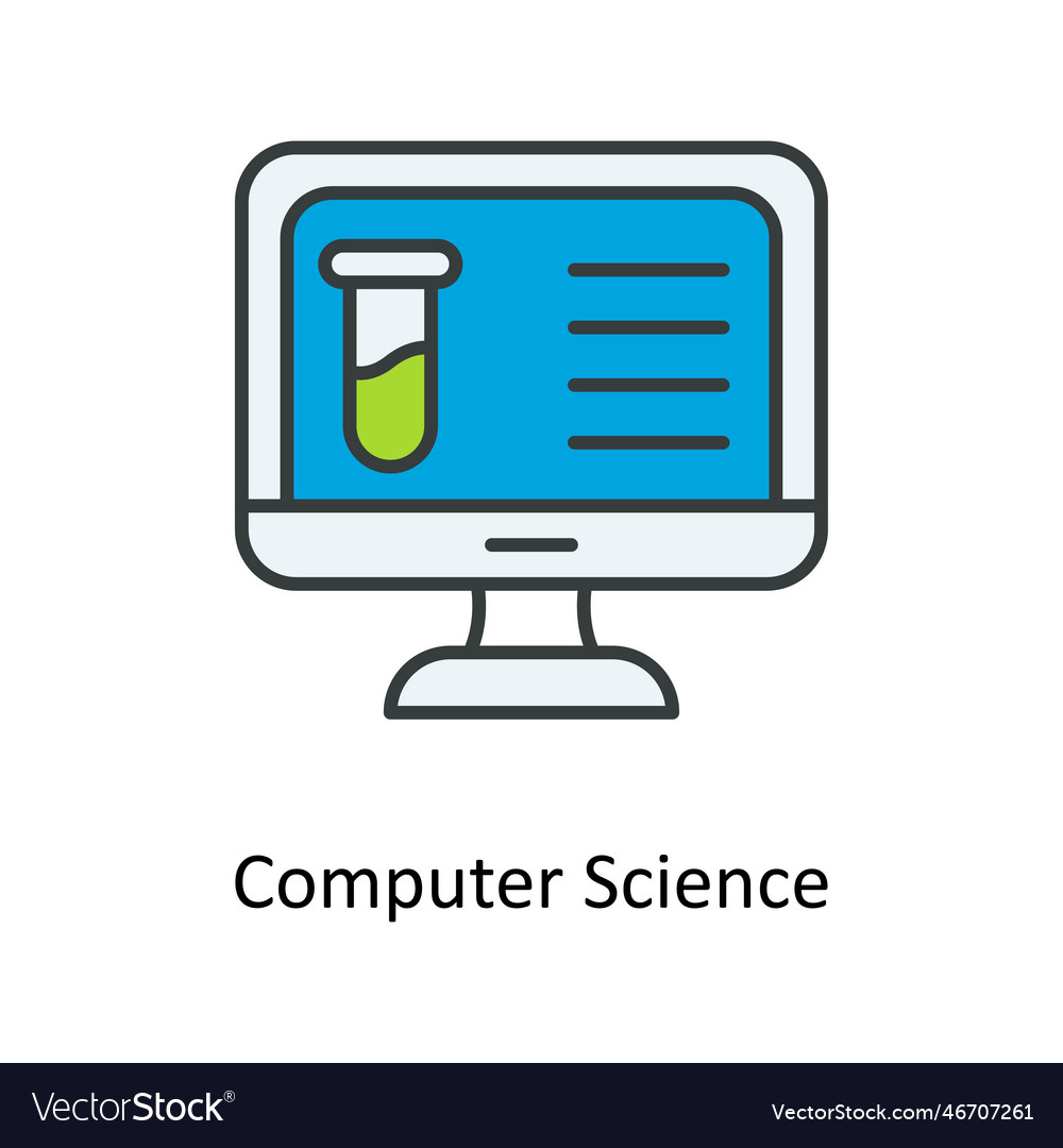 Computer science fill outline icons simpl