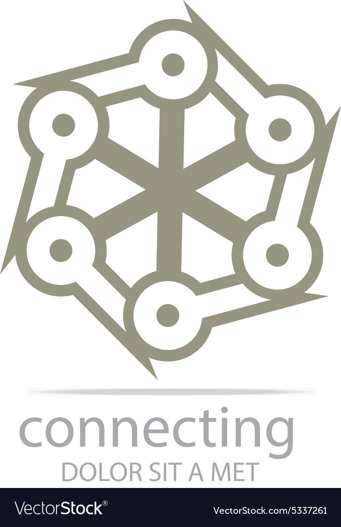 Connecting design icon element