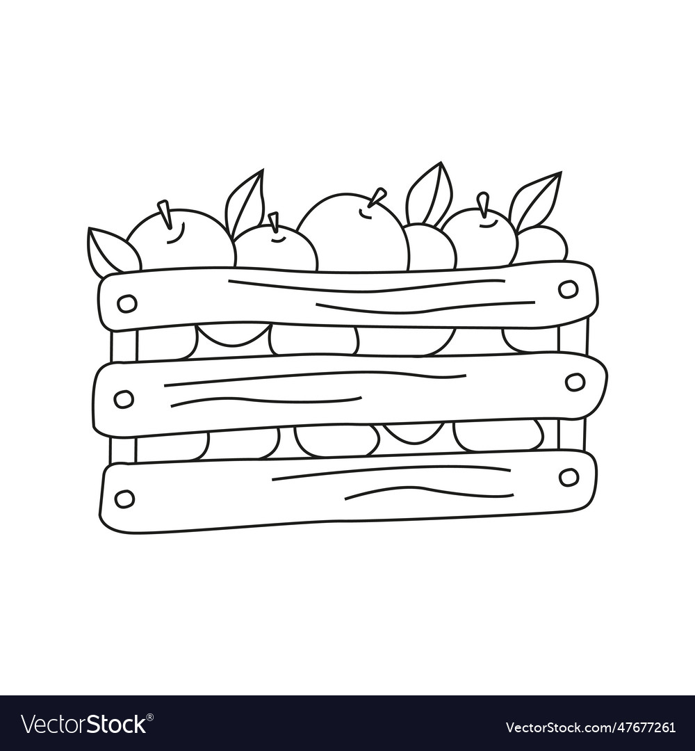 Crate with apples